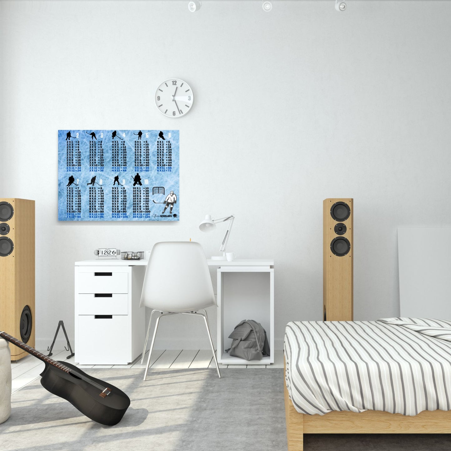 Ice Hockey Multiplication Poster