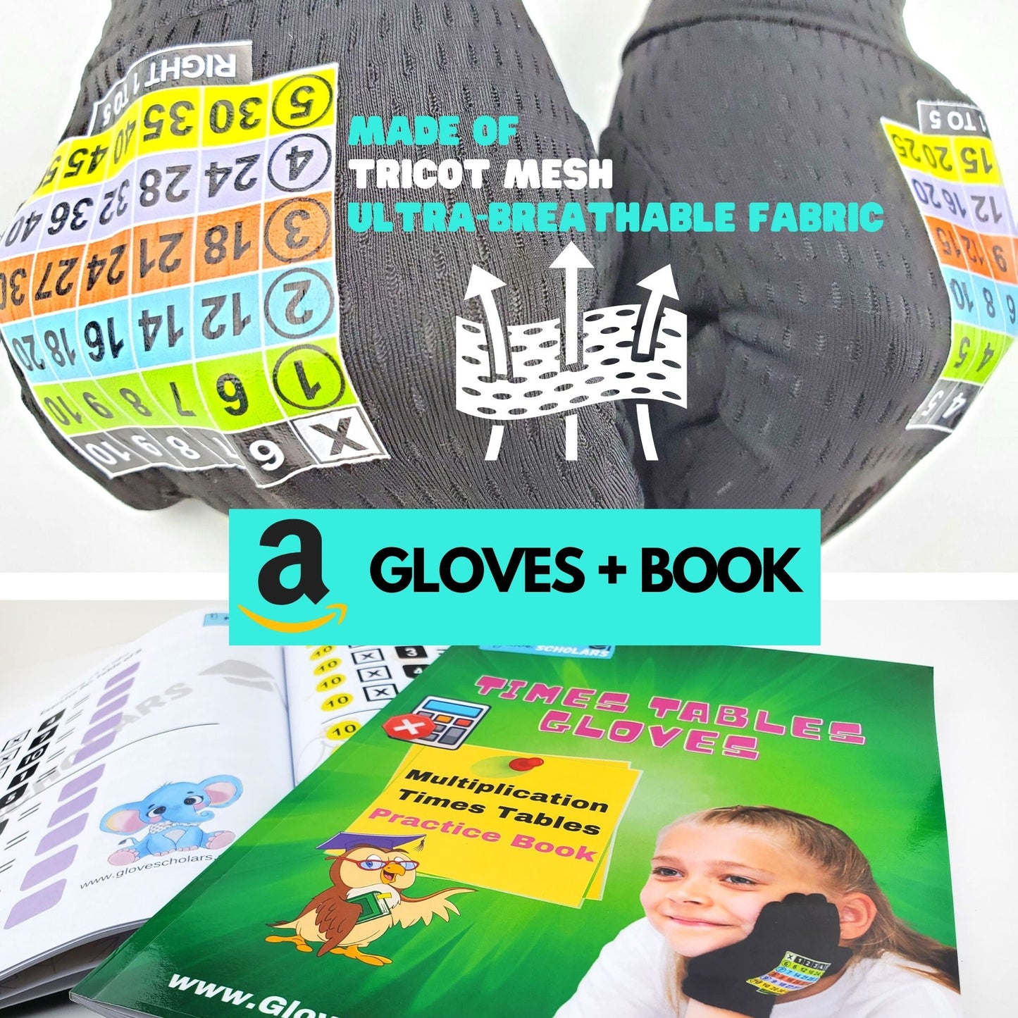 Times Tables Gloves with Practice Book