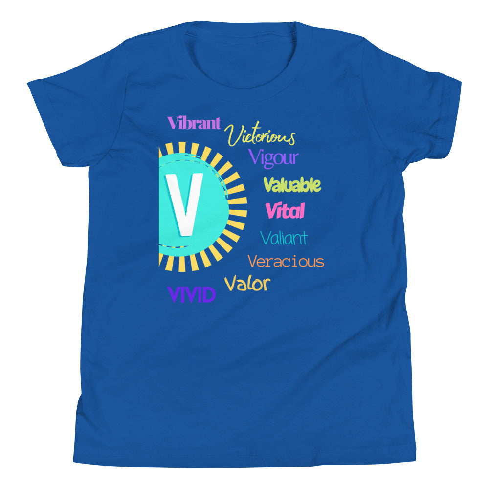 Glove Scholars back to school alphabet design tshirt for youth