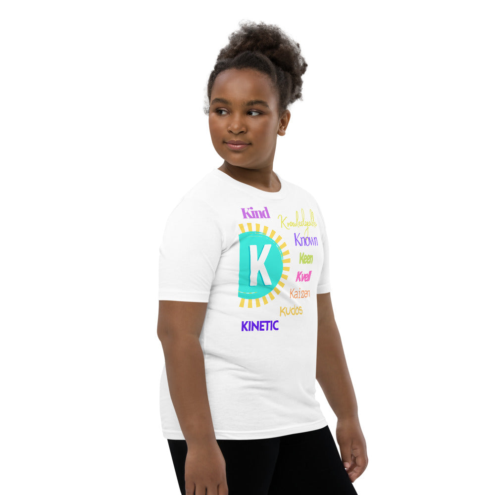 Glove Scholars back to school alphabet design tshirt for youth