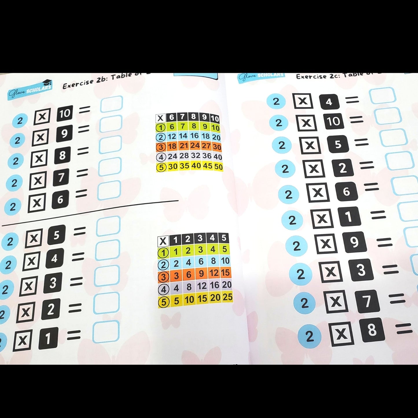 Multiplication Times Tables practice Book