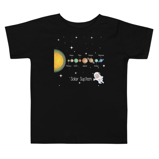 glove scholars solar system with astronaut t shirt for toddlers black