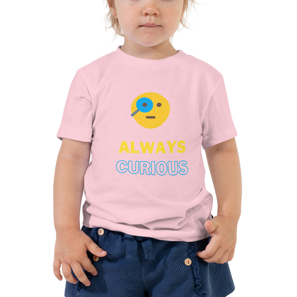 Glove scholars back to school funny Always Curious, Black cotton Toddler T-shirt