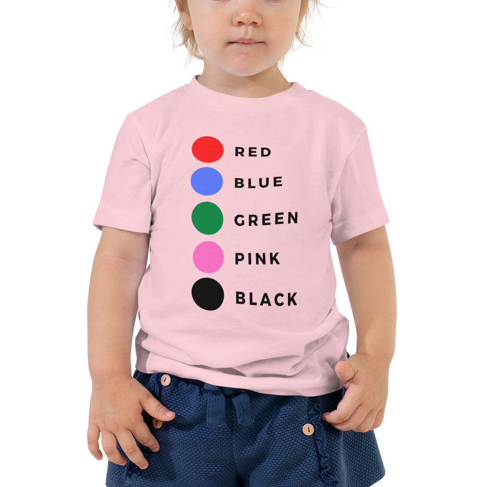 Colors name pink toddler kids educational T-shirt