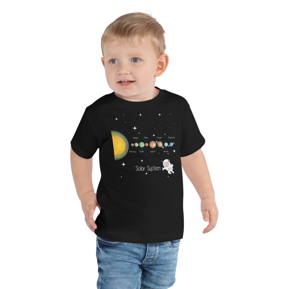 glove scholars solar system with astronaut t shirt for toddlers black 