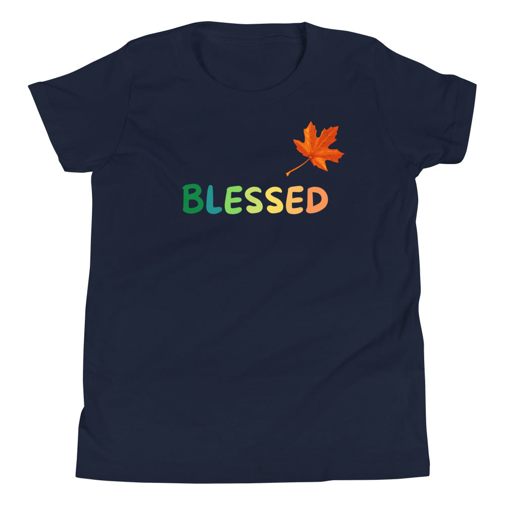 Blessed navy unisex T-shirt for youth