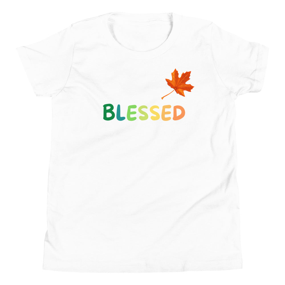White Blessed cotton T-shirt for kids