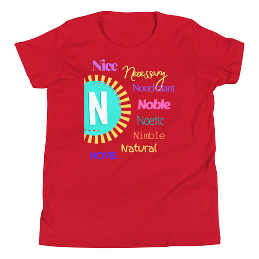 Glove Scholars back to school alphabet design tshirt for youth