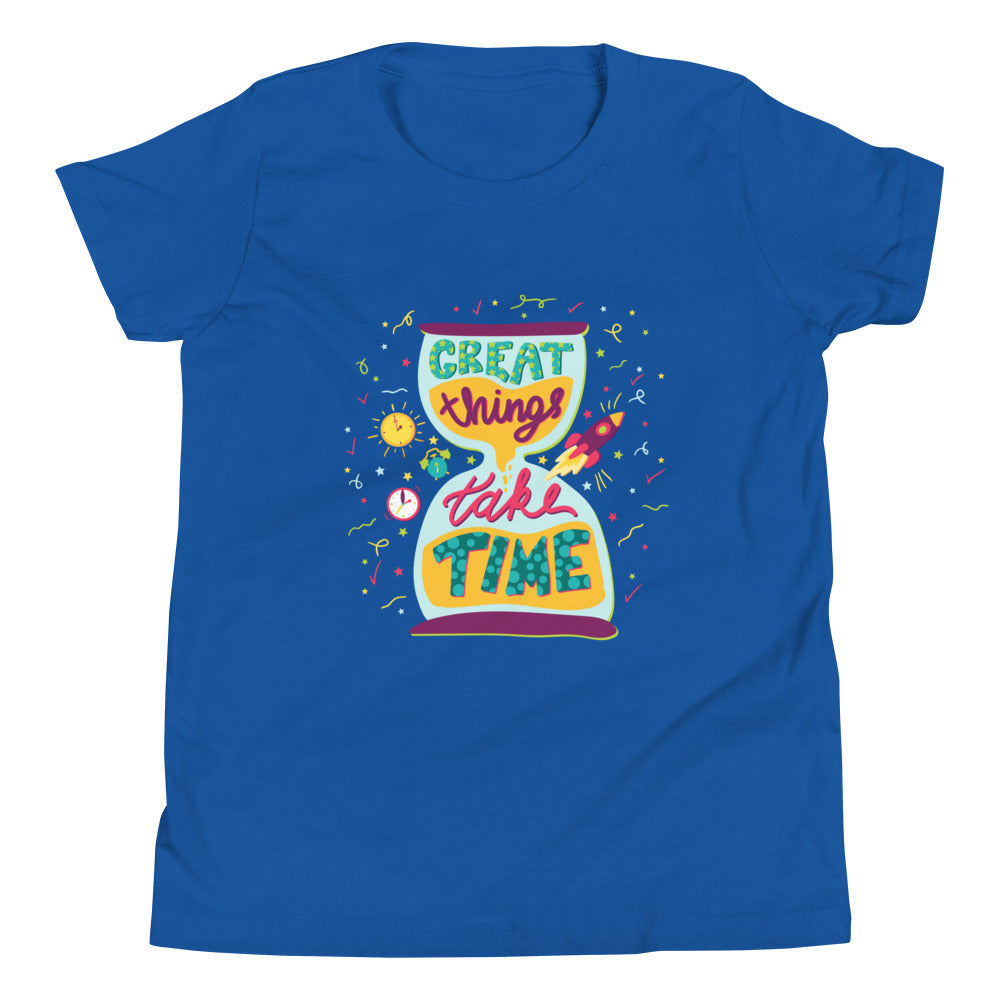 Great Things Take Time | Motivational | Youth Short Sleeve T-Shirt