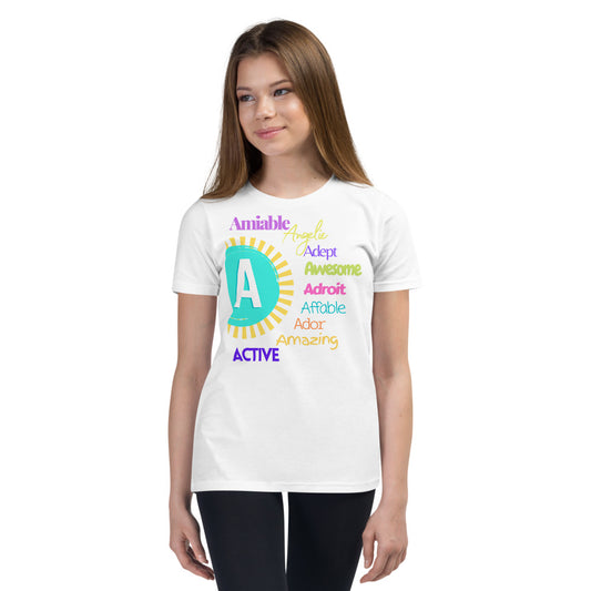 Glove Scholars back to school alphabet design tshirt for youth